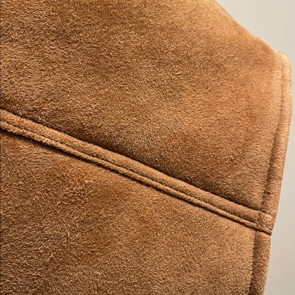 The Territory Ahead Vest Women Size M Tan Genuine Leather Zipper and Snaps - Picture 9 of 16